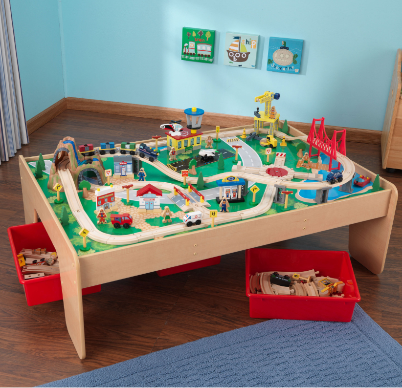large train table